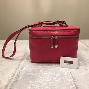 Henri Bendel Pink leather makeup bag
